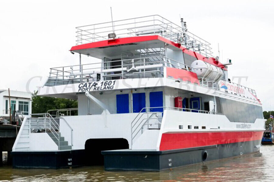  China 28m Aluminum Catamaran Builder 180 Passenger Ferry Boat For Sale