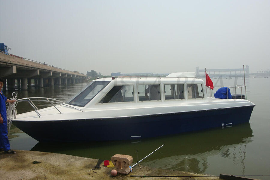 18 Persons Fiberglass Speed Passenger Ferry Motor Boats for Sale