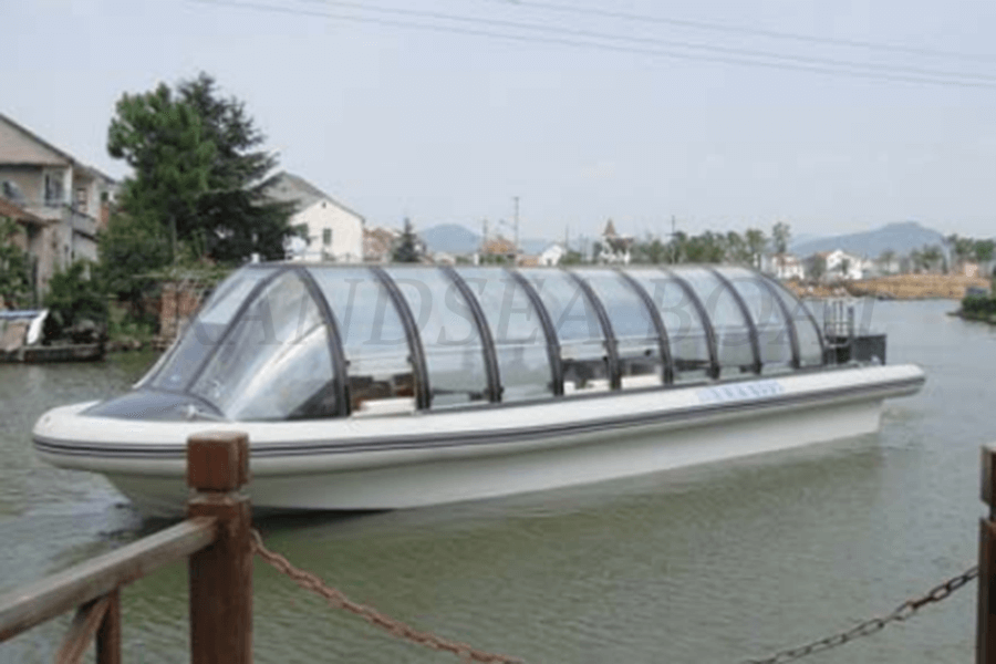 China 38ft 40 Passenger FRP Color Water Taxi Boat for Sale