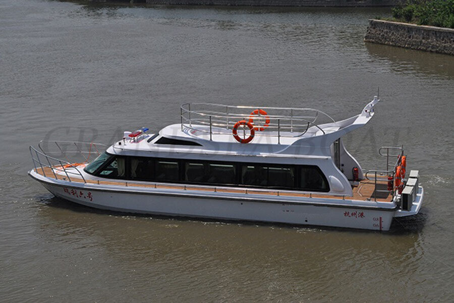 China 12.8m GRP River 26 Passenger Dinner Cruise Boat for Sale