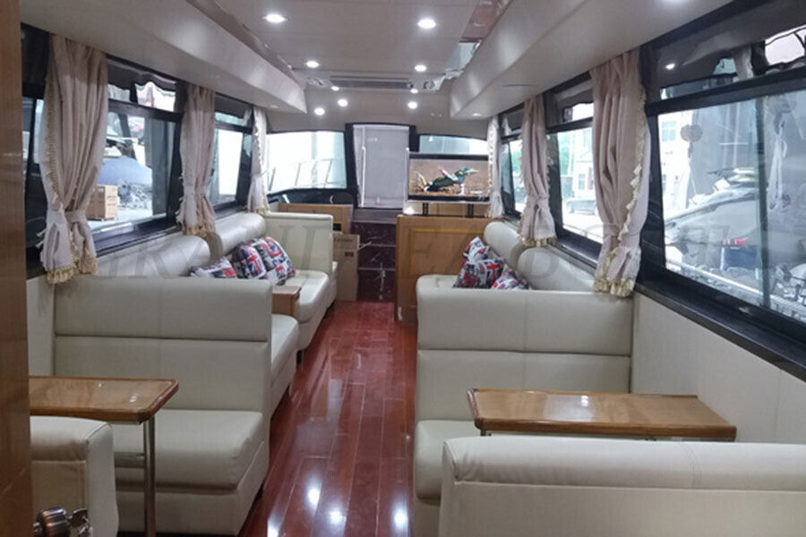 China 12.8m GRP River 26 Passenger Dinner Cruise Boat for Sale