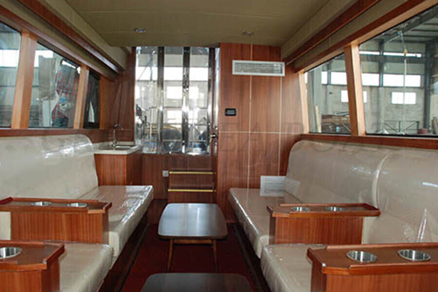 Grandsea 13.8m/32seats Fiberglass Outboard Engine Speed Passenger Boat for Sale