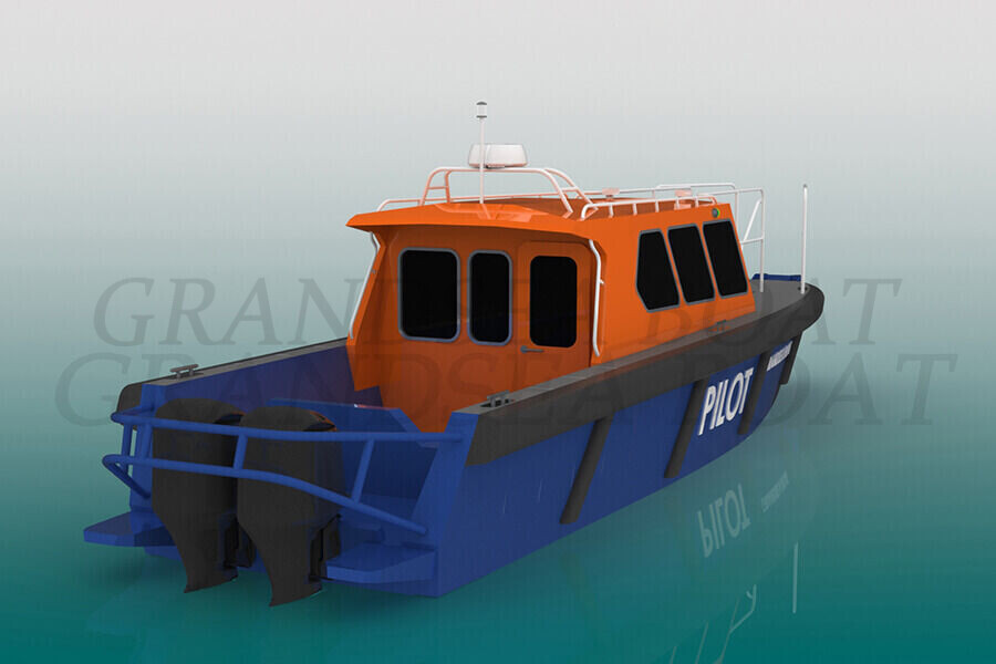 Grandsea China Made 11.6m Cheap Price Aluminum Marine Pilot Boat for sale