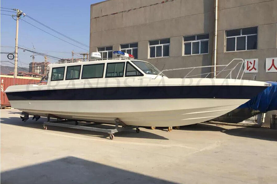 38ft FRP Coastal And River Police Boat with Outboard Engine for Sale