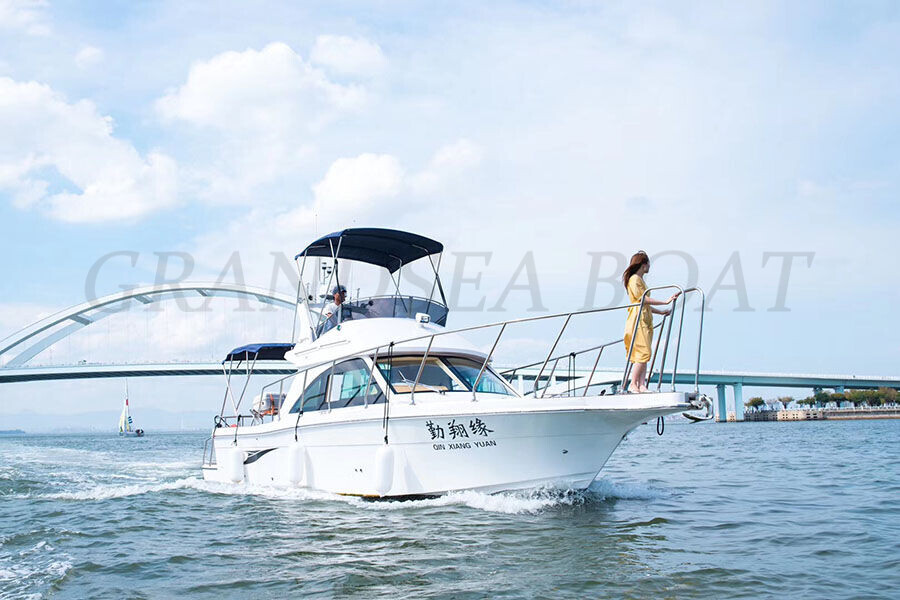 36ft Fiberglass Flybridge Cruiser Sport Fishing Boat For Sale