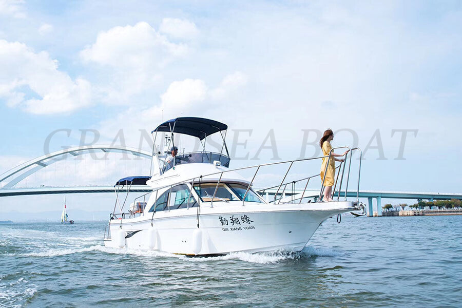 36ft Fiberglass Flybridge Cruiser Sport Fishing Boat For Sale