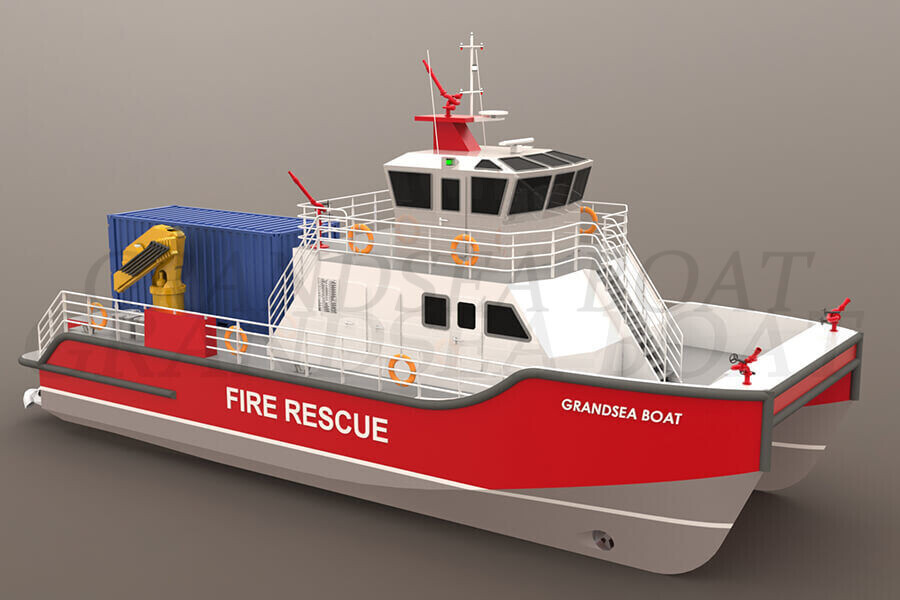 Grandsea 20m Aluminium Catamaran Fire Fighting Boat 