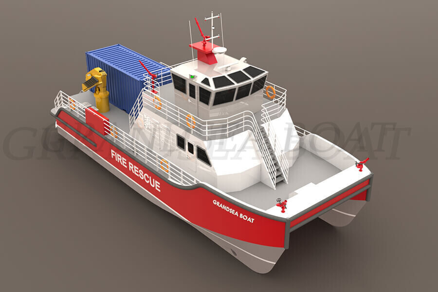 Grandsea 20m Aluminium Catamaran Fire Fighting Boat 