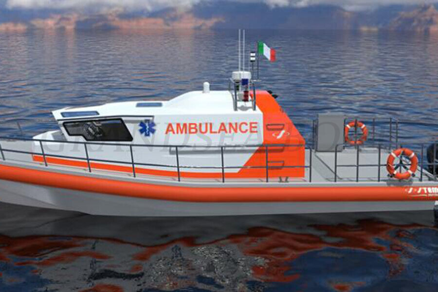 Grandsea  38ft FRP Rescue And Ambulance Boat for Sale