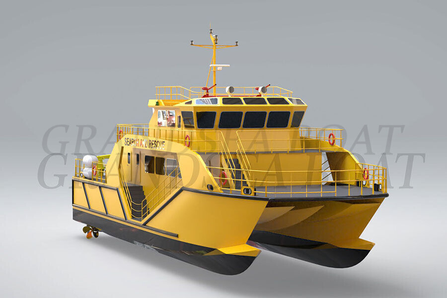 China 100 Ft/30m Marintime Ambulance/fire Fighting/search And Rescue Catamaran Work Vessel for Sale