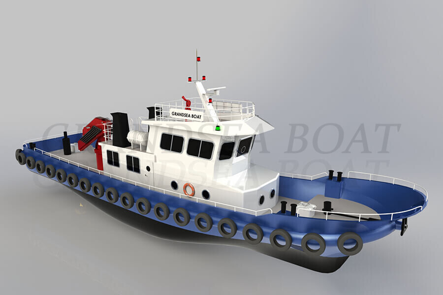 China  Cheap Price Monohull offshore Floating Crane Barge/fire Fighting/anchor Lift/ Multi Function Work Boat for Sale