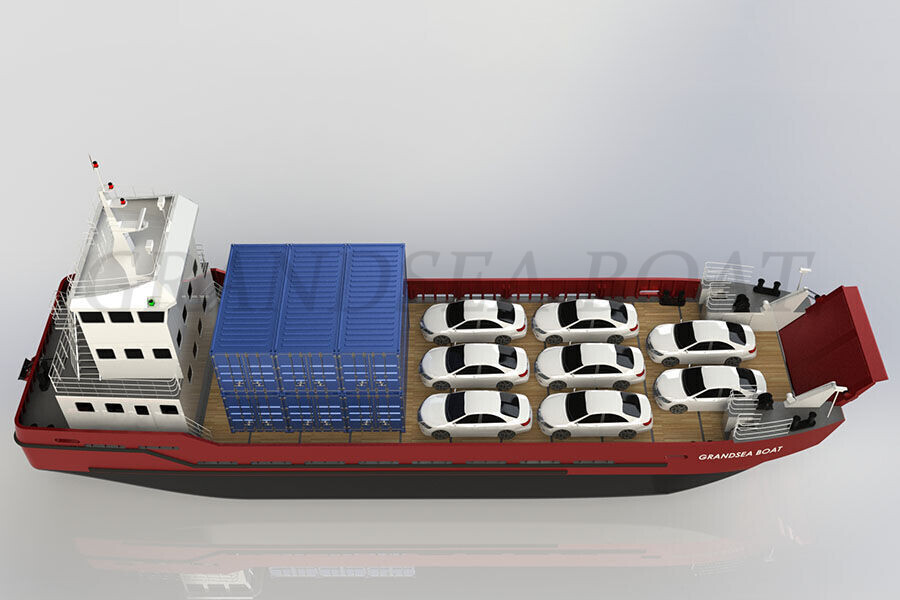 36m LCT ro ro Car and Container Barge Boat for sale