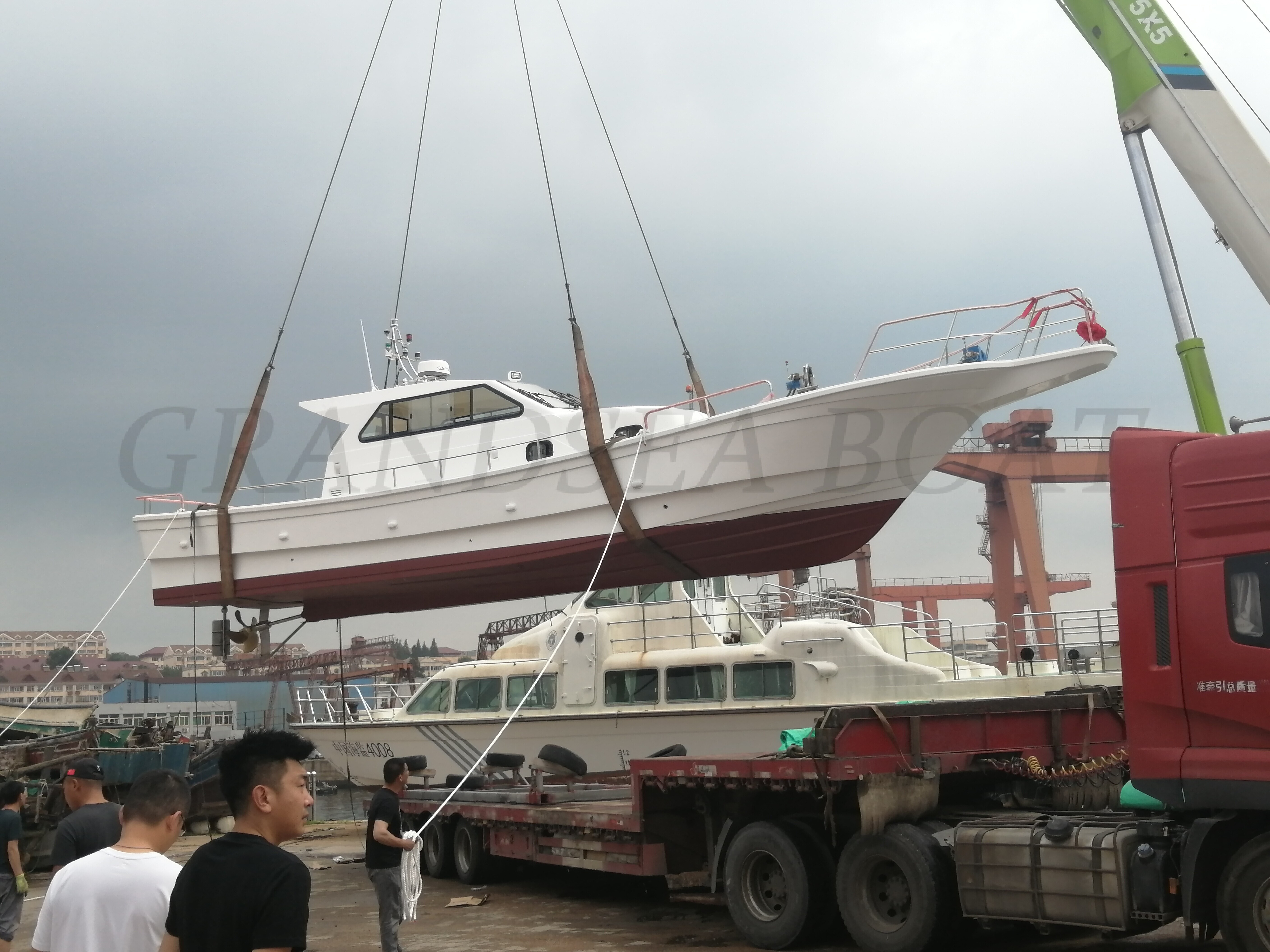 Grandsea 14m Fiberglass Pleasure Fishing and Longline Fishing Boat for sale