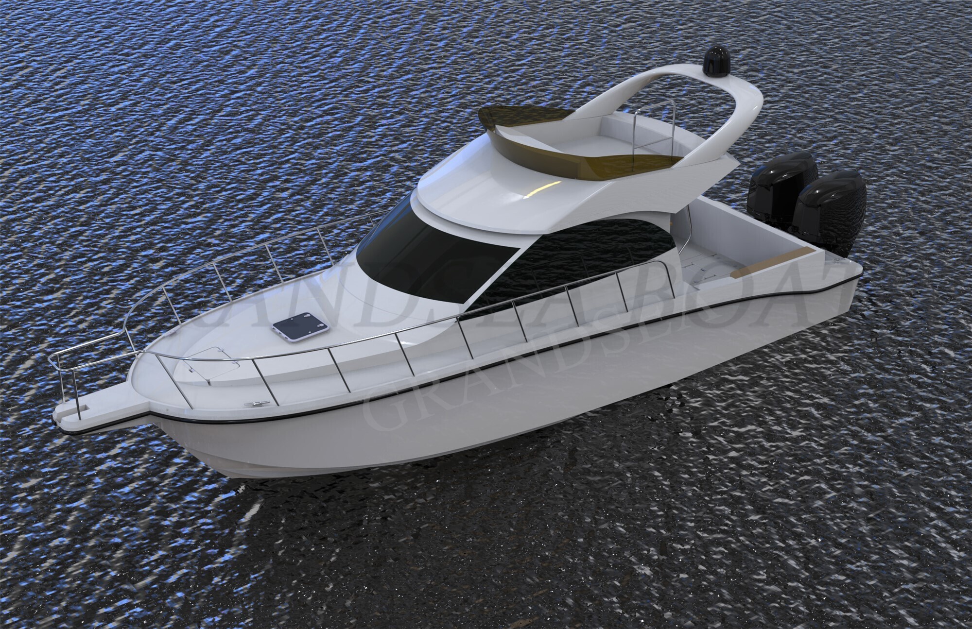 Grandsea Length 12m FRP Family Use Cabin Cruiser Pleasure Sport Fishing Boat for sale