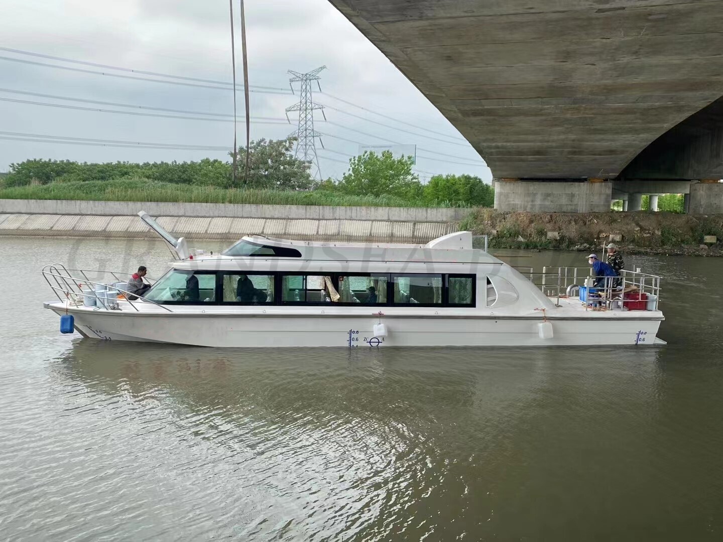 Grandsea 15.8m Fiberglass Material 30Passengers Water Taxi Boat for sale