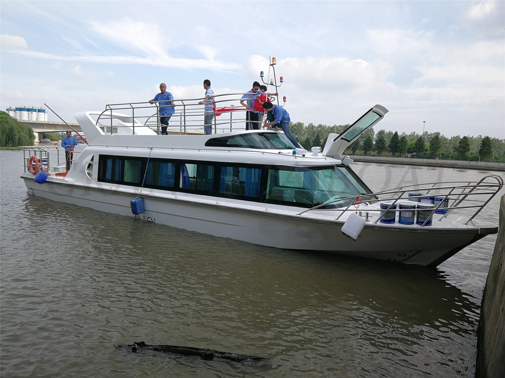 Grandsea 15.8m Fiberglass Material 30Passengers Water Taxi Boat for sale