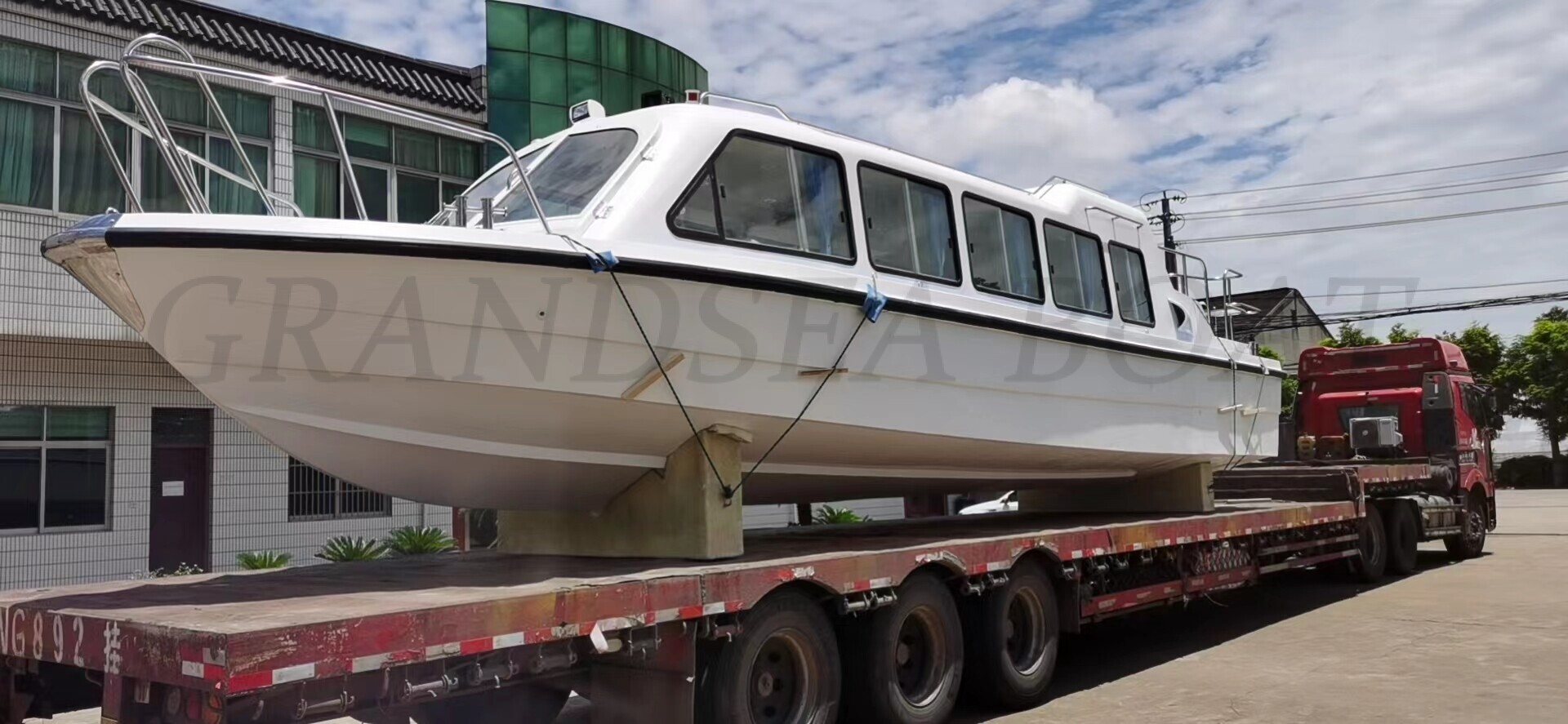 11.8m 30 Persons Fiberglass Speed Passenger Boats with Outboard Engines for Sale