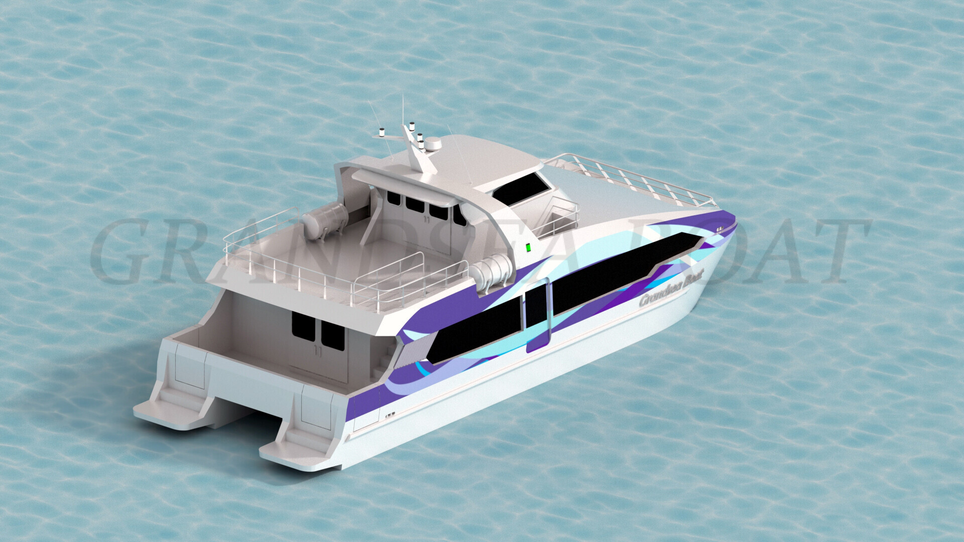 Grandsea 17m Speed Aluminum Catamaran 70 Persons Passenger Ferry Boat for sale