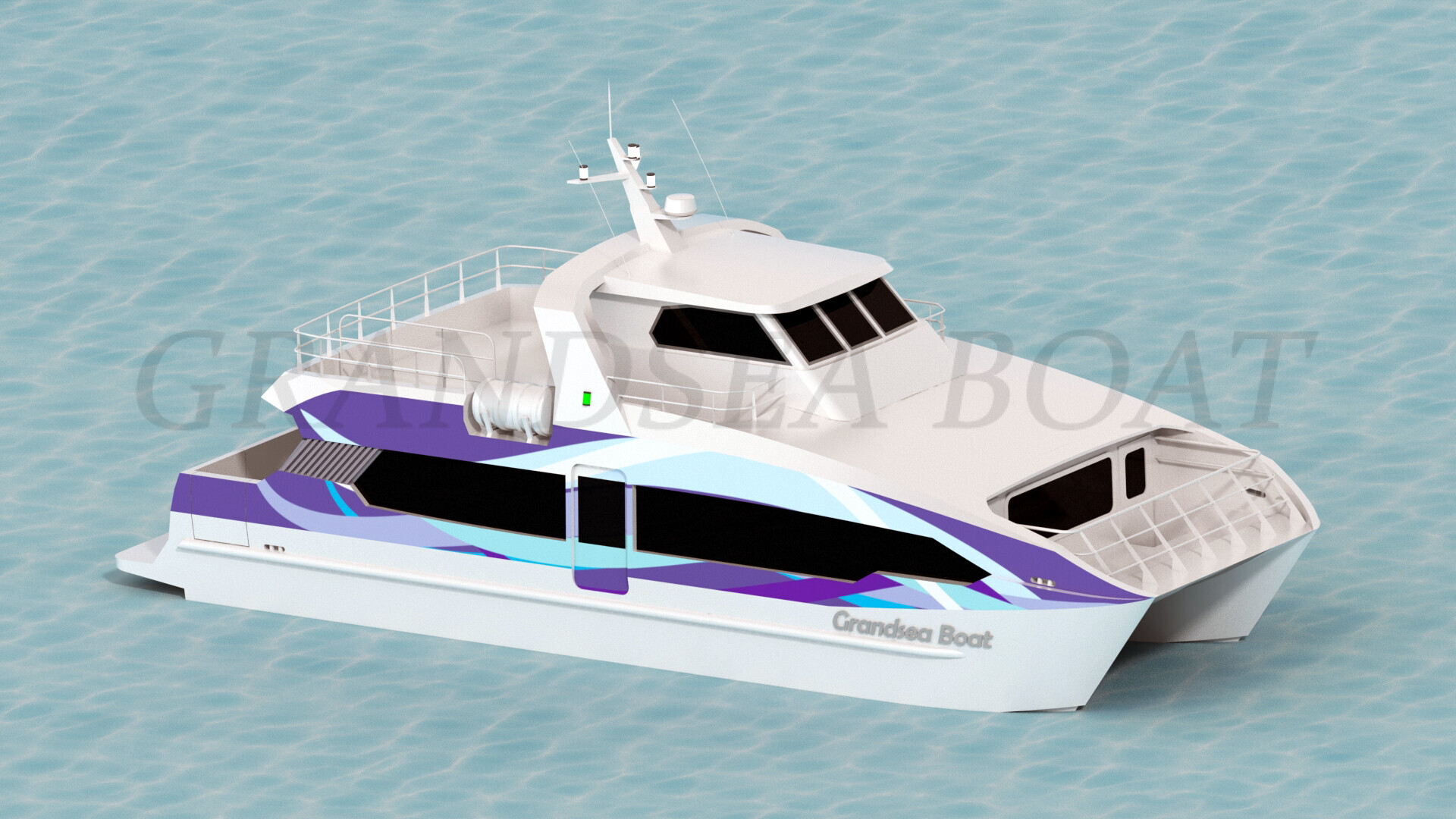 Grandsea 17m Speed Aluminum Catamaran 70 Persons Passenger Ferry Boat for sale