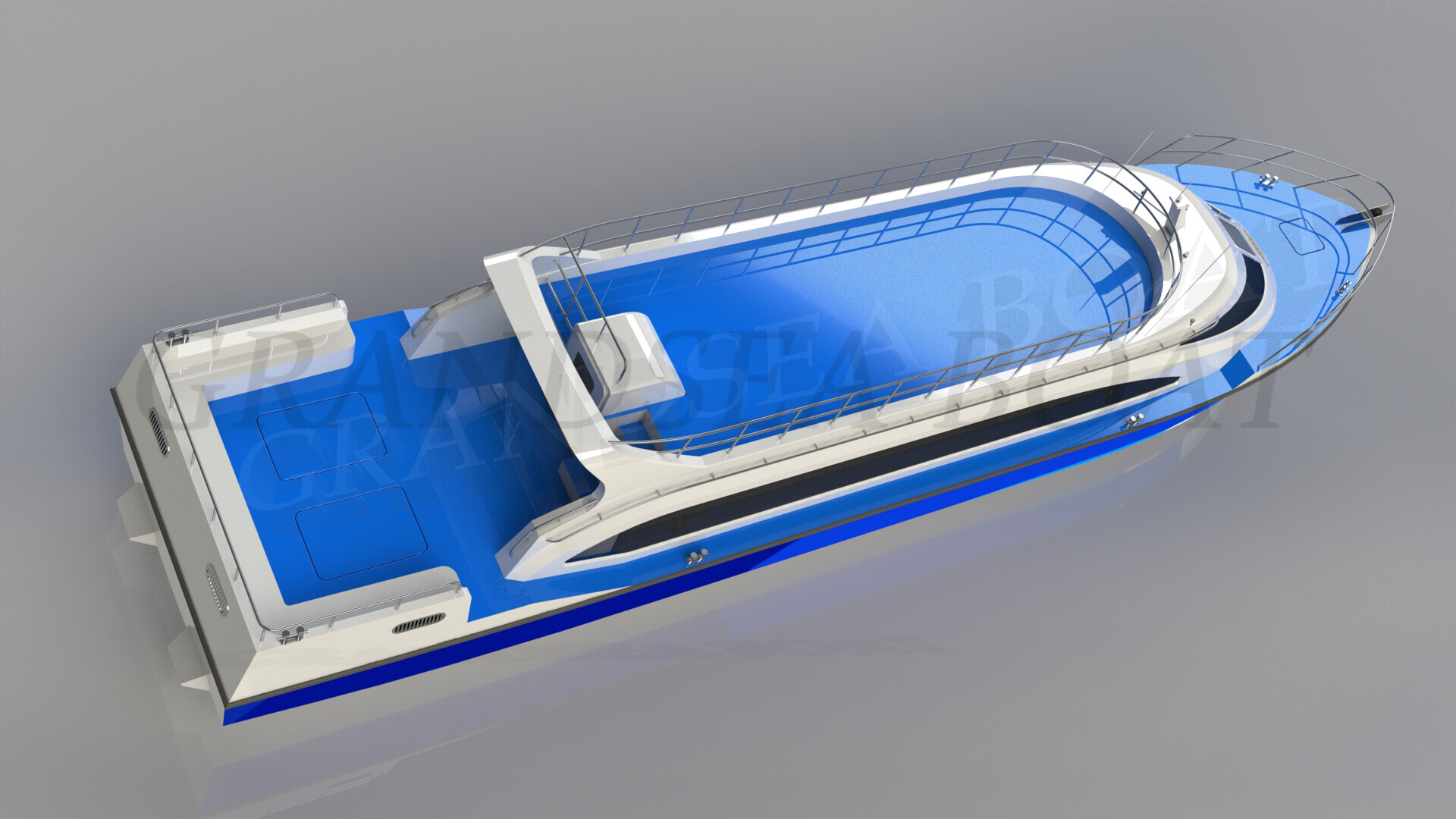 Grandsea 20m Aluminum Inboard Diesel 74 persons Coastal Sea River Passenger Ferry Boat 