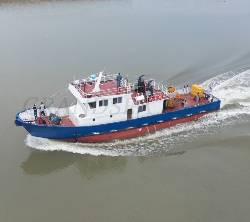 Grandsea 24m Steel Material Crane Barge Survey Work Boat for sale