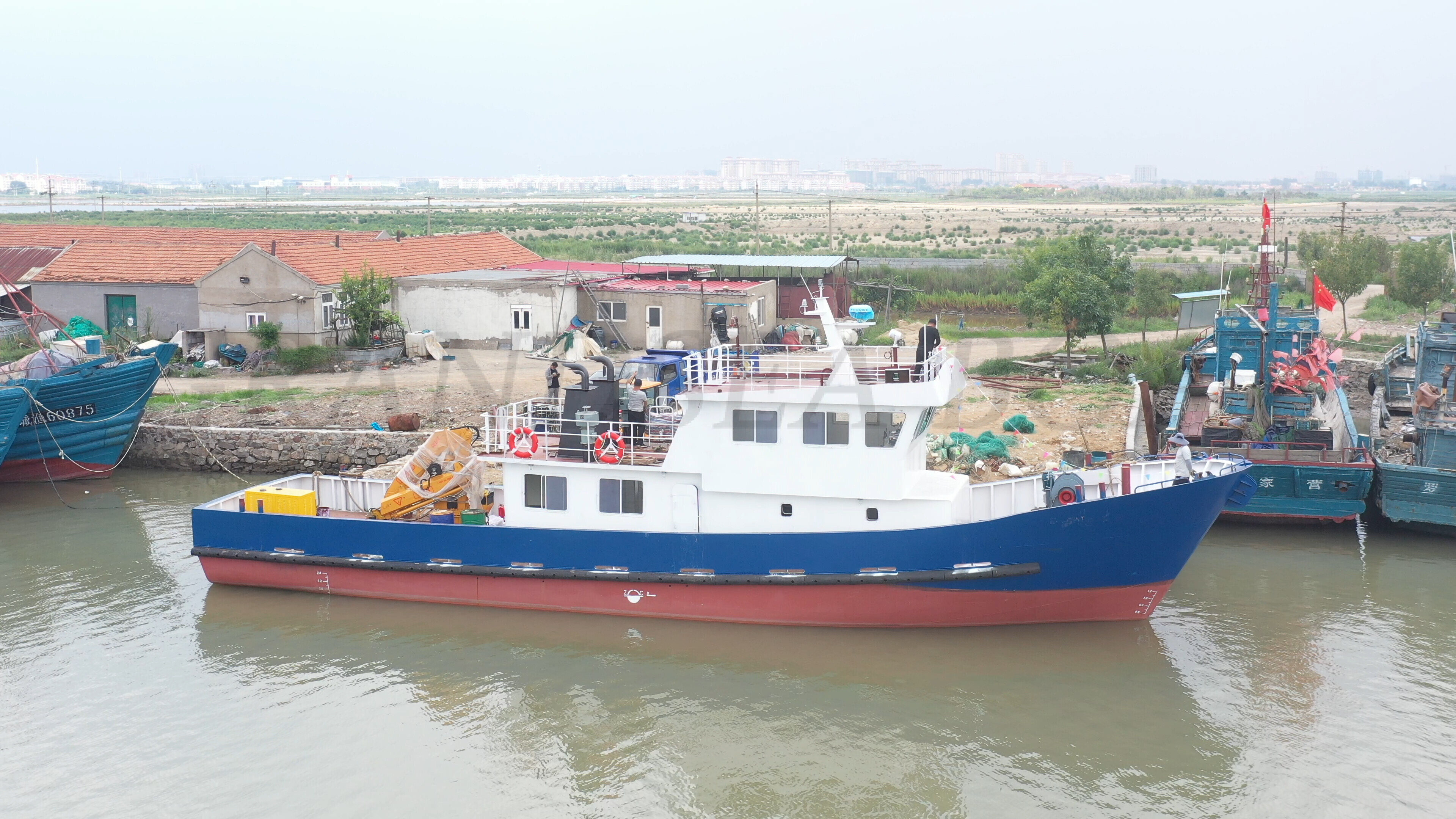 Grandsea 24m Steel Material Crane Barge Survey Work Boat for sale