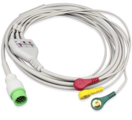 Round 12 Pins One-piece Series ECG Cable 