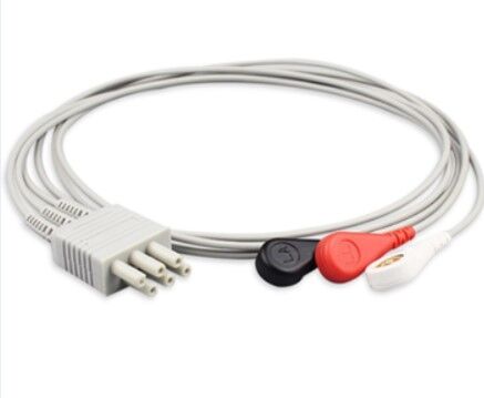 3 lead snap ecg cable