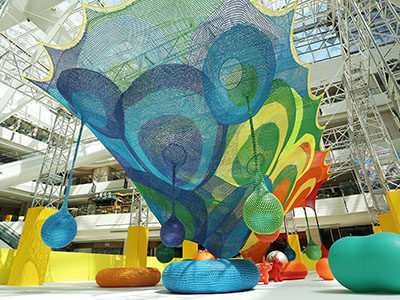 Customize knit playground kids playground crochet net - Buy Nylon rope net,  indoor playground supplier, Rainbow Crocheted Playground Product on  Bettaplay Kids' Zone Builder & Consultant