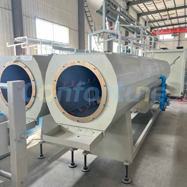 Линия для производства трехслойных коэкструзионных труб из HDPE диаметром 200–450 мм, Beier