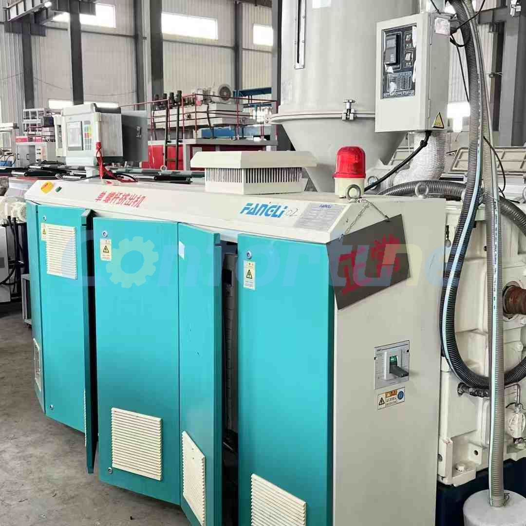 Бывшая в употреблении высокоскоростная линия для производства труб из HDPE диаметром 20–110 мм, Fangli Бывшая в употреблении высокоскоростная линия для производства труб из HDPE диаметром 20–110 мм, Fangli
