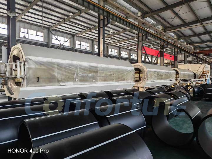 Экструзионная линия JWELL для производства трехслойных труб из HDPE методом соэкструзии, 630–1200 мм