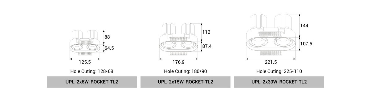 UPL-2x6W/2x15W/2x30W-ROCKET-TL2