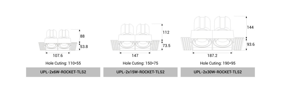 UPL-2x6W/2x15W/2x30W-ROCKET-TLS2