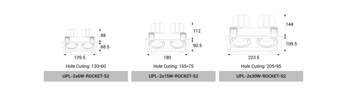 UPL-2x6W/2x15W/2x30W-ROCKET-S2