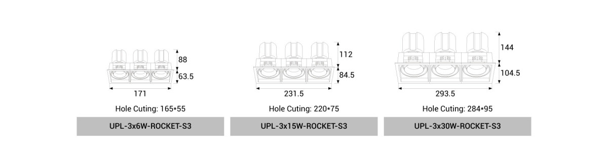 UPL-3x6W/3x15W/3x30W-ROCKET-S3