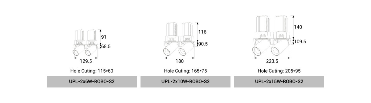 UPL-2x6W/2x10W/2x15W-ROBO-S2