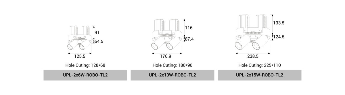 UPL-2x6W/2x10W/2x15W-ROBO-TL2