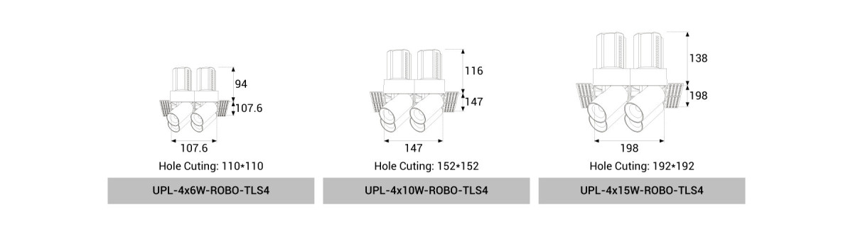 UPL-4x6W/4x10W/4x15W-ROBO-TLS4