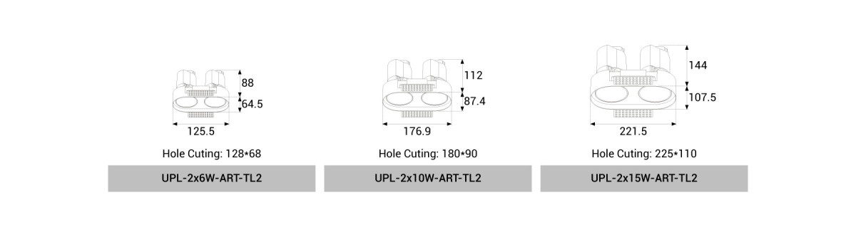 UPL-2x6W/2x10W/2x15W-ART-TL2