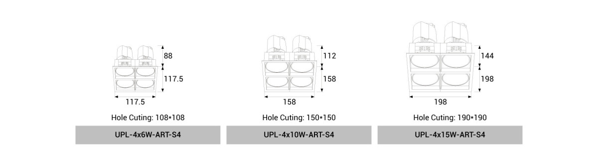 UPL-4x6W/4x10W/4x15W-ART-S4