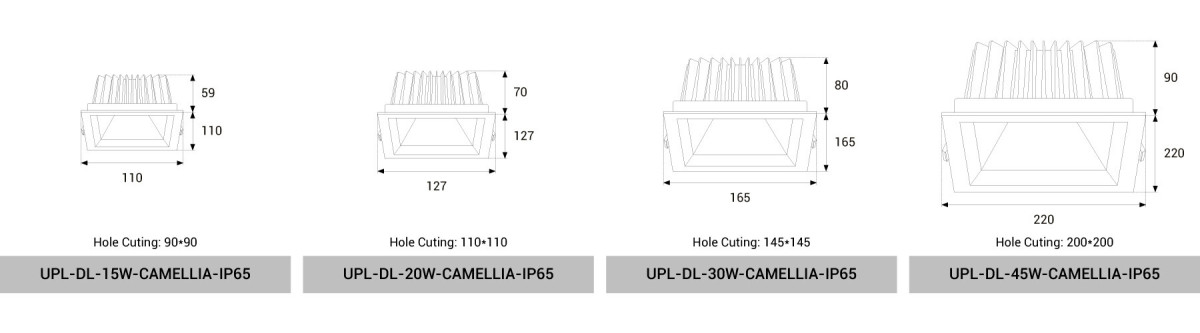 UPL-DL-15W/20W/30W/45W-CAMELLIA-IP65