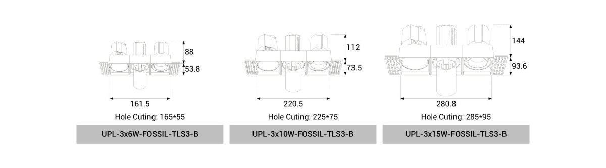 UPL-3x6W/3x10W/3x15W-FOSSIL-TLS3-B