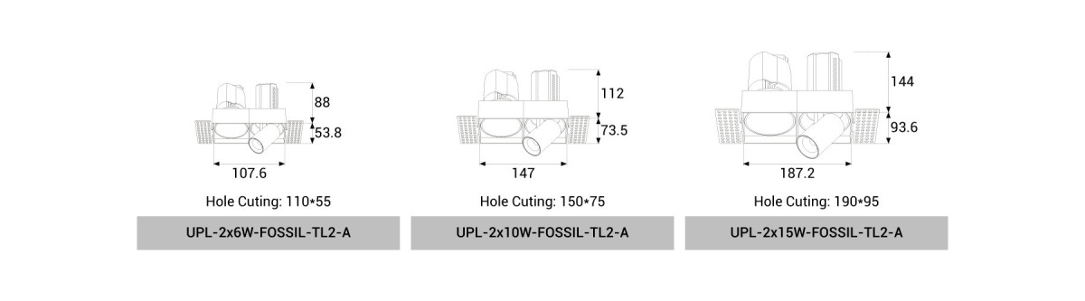 UPL-2x6W/2x10W/2x15W-FOSSIL-TL2-C