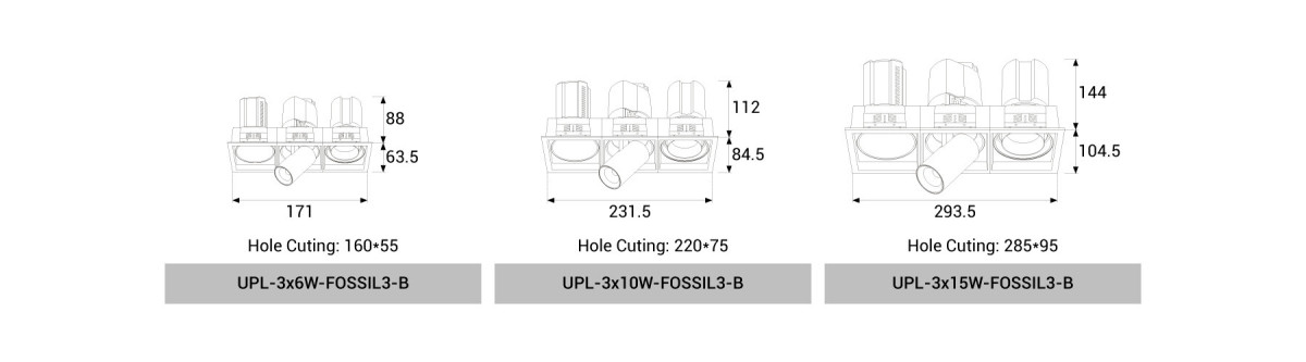 UPL-3x6W/3x10W/3x15W-FOSSIL3-B