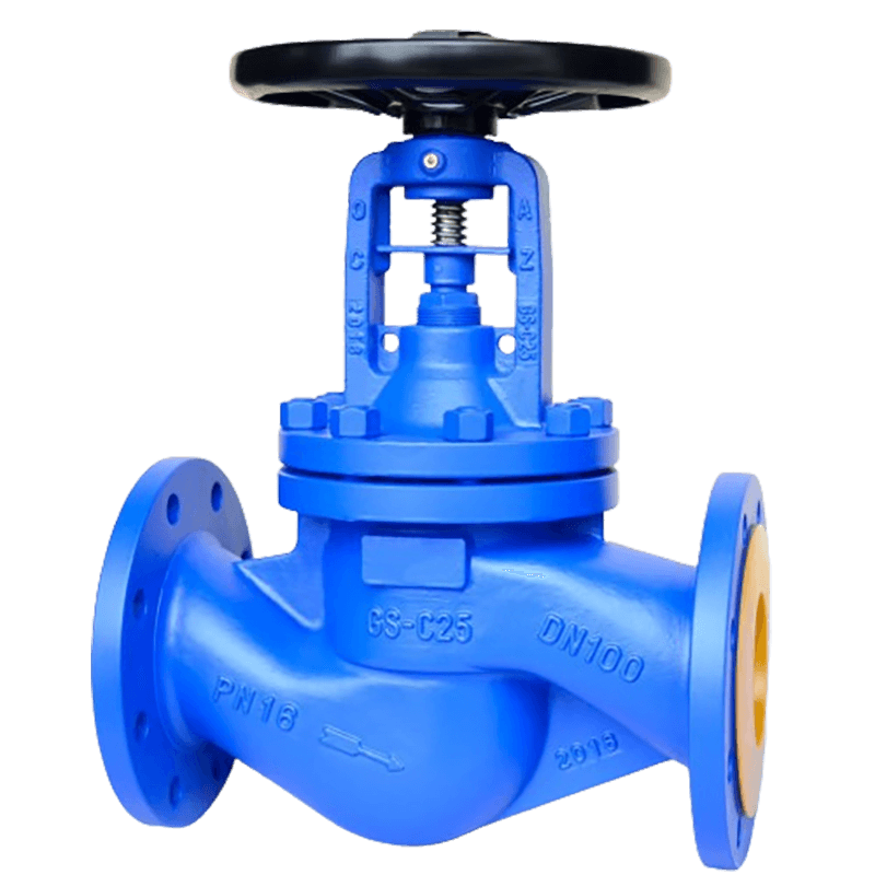 DIN3356 PN16 Чугунный сильфонный шаровой клапан DIN3356 PN16 Чугунный сильфонный шаровой клапан