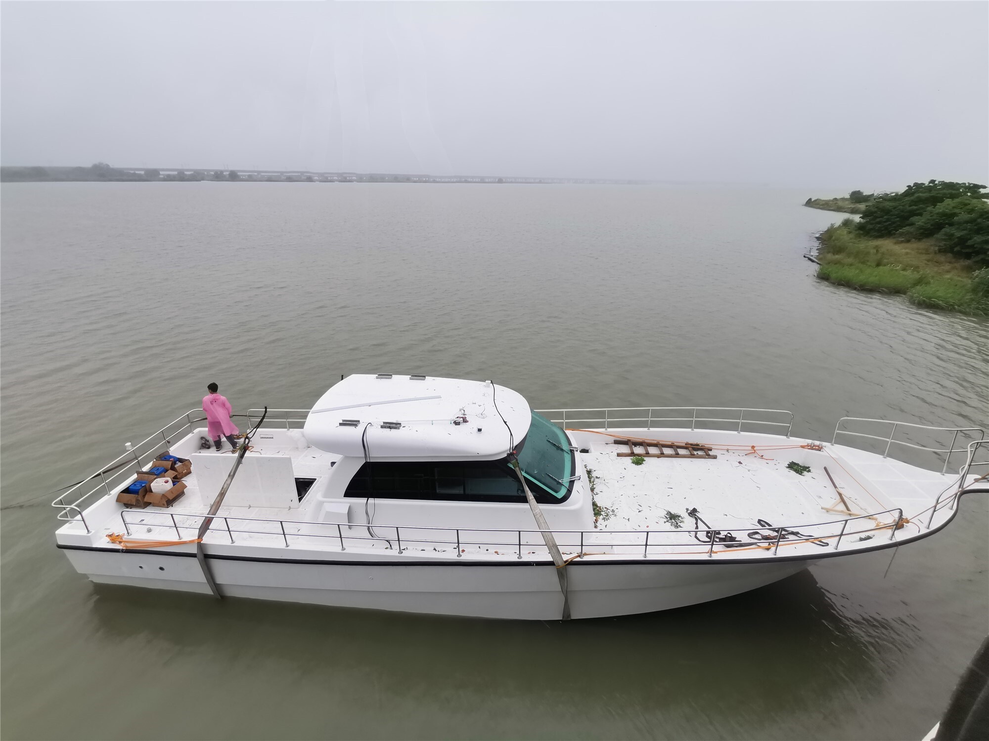 Grandsea 52 英尺深海玻璃纤维船舱渔船，配备柴油发动机出售