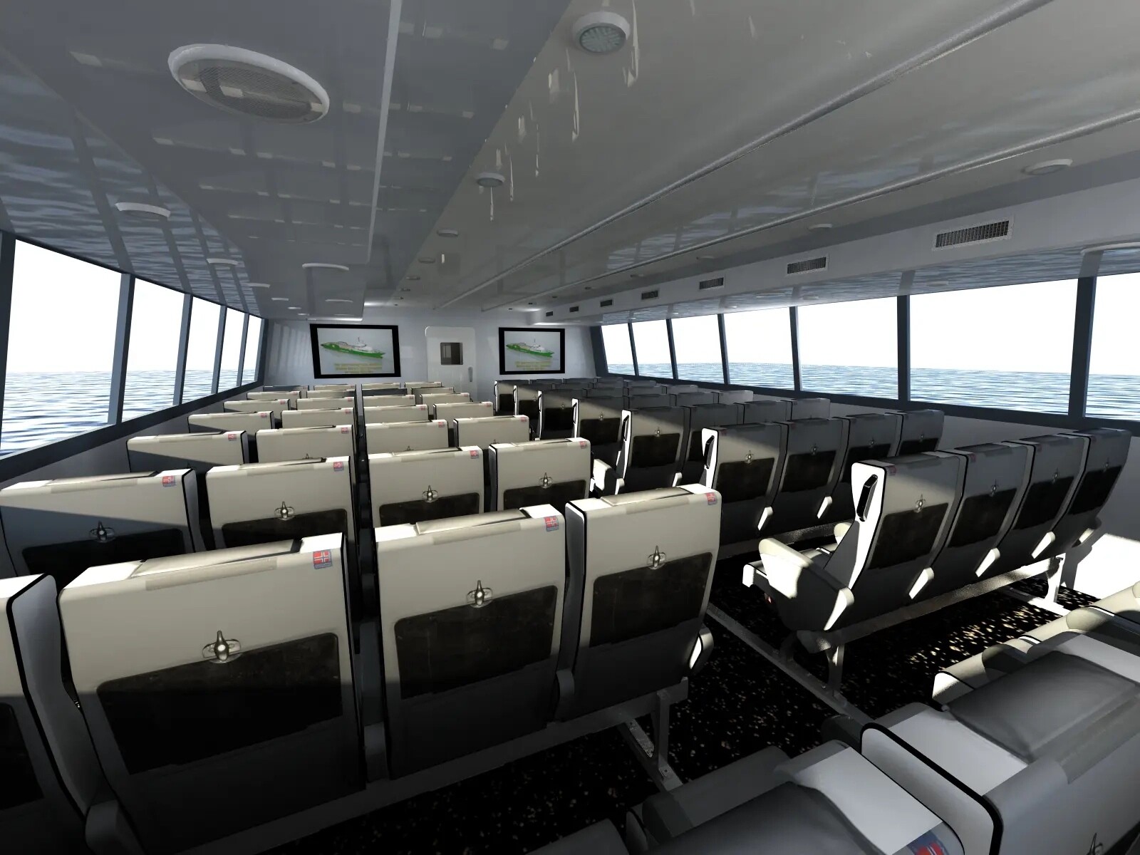 Grandsea Length 24m Aluminum 150seaters Passenger Ferry Boat for sale 