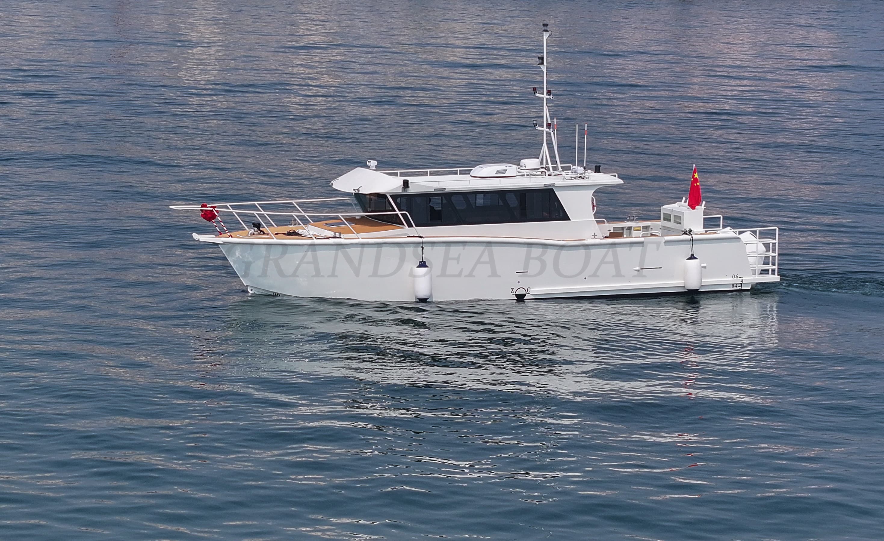 Grandsea 14.53m 铝制最佳休闲钓鱼船 全舱巡航运动型环绕式钓鱼船出售