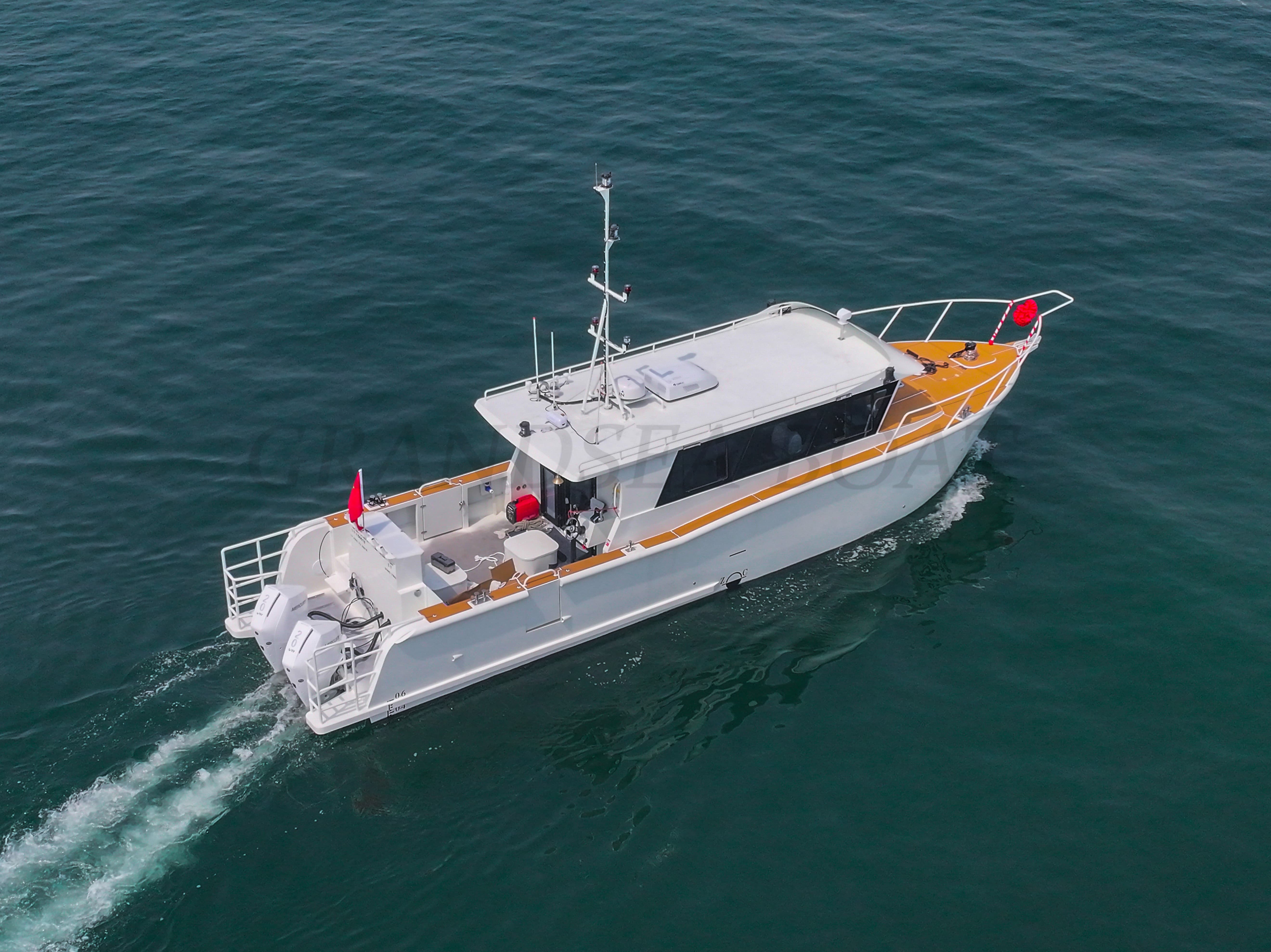 Grandsea 14.53m 铝制最佳休闲钓鱼船 全舱巡航运动型环绕式钓鱼船出售